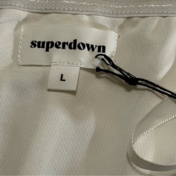 NWT REVOLVE SUPERDOWN Savannah Corset Top in White Large Bachelorette Bride - Picture 14 of 15